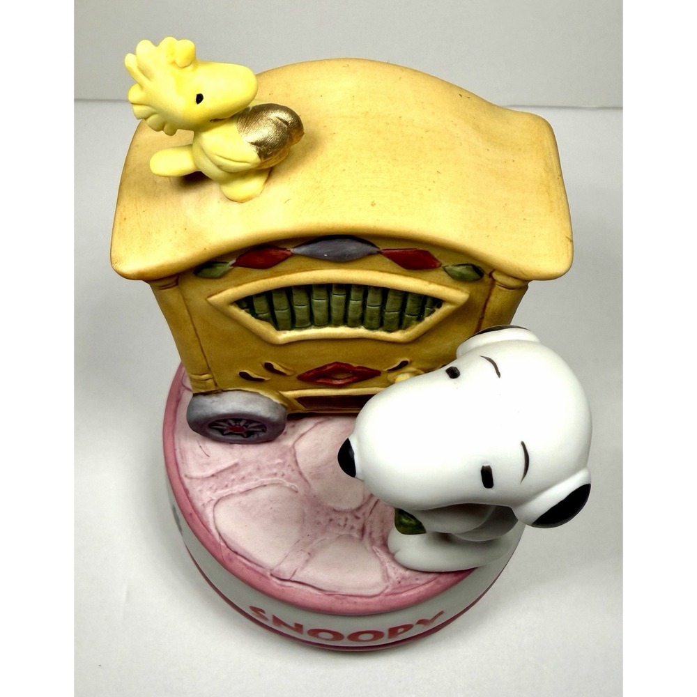 Vintage Sekiguchi Peanuts Snoopy Japan Music Box Crank Organ Figure 1997 Rare - Picture 16 of 17